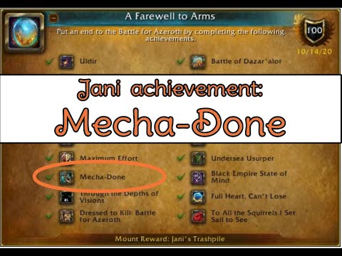 Jani mount: Mecha-Done achievement