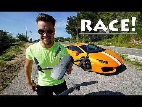 200mph Lamborghini VS 50mph Drone Race!!!