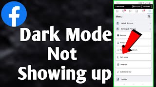 How To Fix Facebook 'Dark Mode' Option Not Showing😘