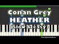 How to Play Heather by Conan Gray (Slow and Easy Piano Notes)