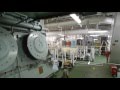 Container ship engine room