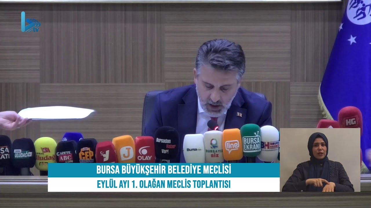 🎥 CANLI | Bursa Büyükşehir Belediyesi Eylül Ayı 1. Olağan Meclis Toplantısı