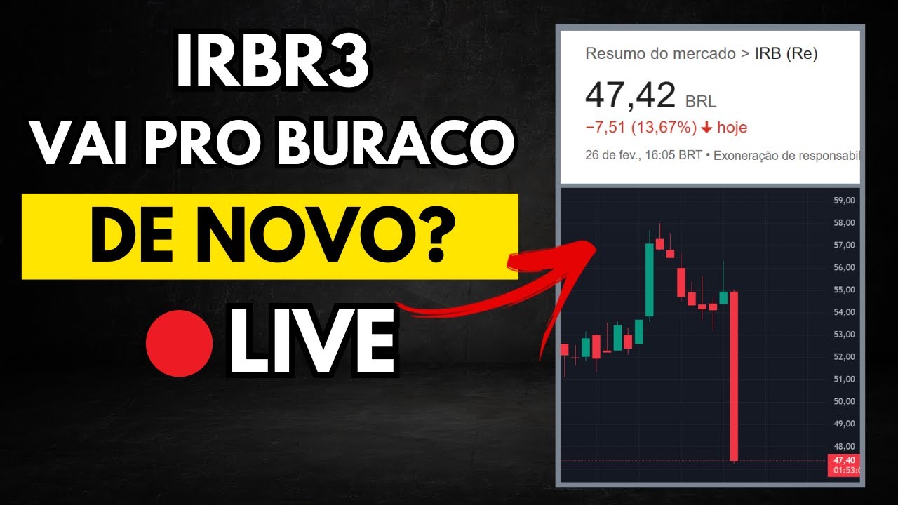 🔴 LIVE: PORQUE IRBR3 ESTÁ DERRETENDO? NOVAS FRAUDES? AVALIAÇÃO DETALHADA