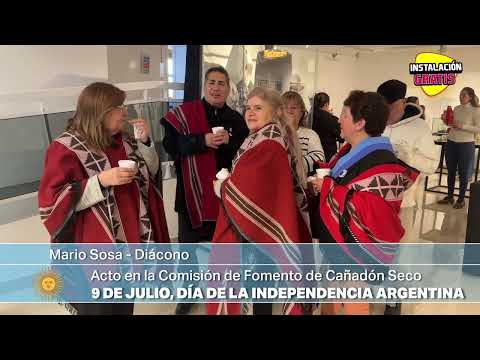 Acto por el Día de la Independencia en la Comuna de Cañadón Seco.