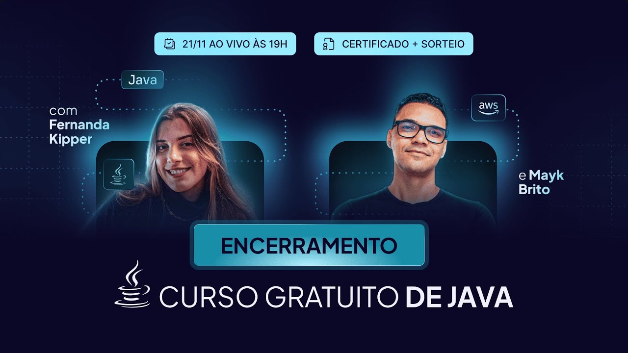Curso gratuito de Java | Certificado + Prêmios | Encerramento oficial