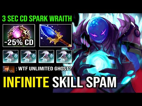 INFINITE WRAITH SPARK 3 Seconds Cooldown OC Aghs 100% Brutal Magic Arc Warden Dota 2