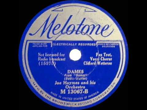 1934 Joe Haymes - Dames (Cliff Weston, vocal)