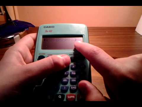 comment regler sa calculette casio fx-92