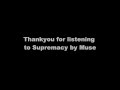 Muse - Supremacy Lyrics 