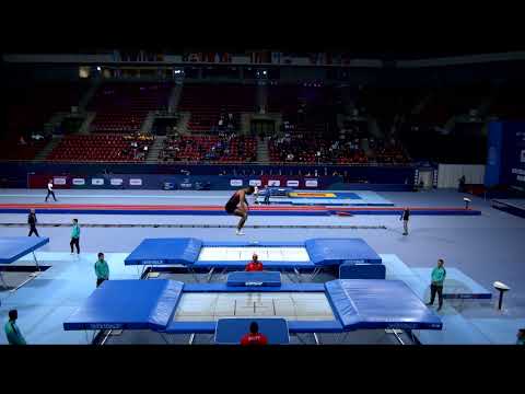 HASSAN Mohab (EGY) M - 2022 Trampoline Worlds, Sofia (BUL) - Q Trampoline Exercise 1