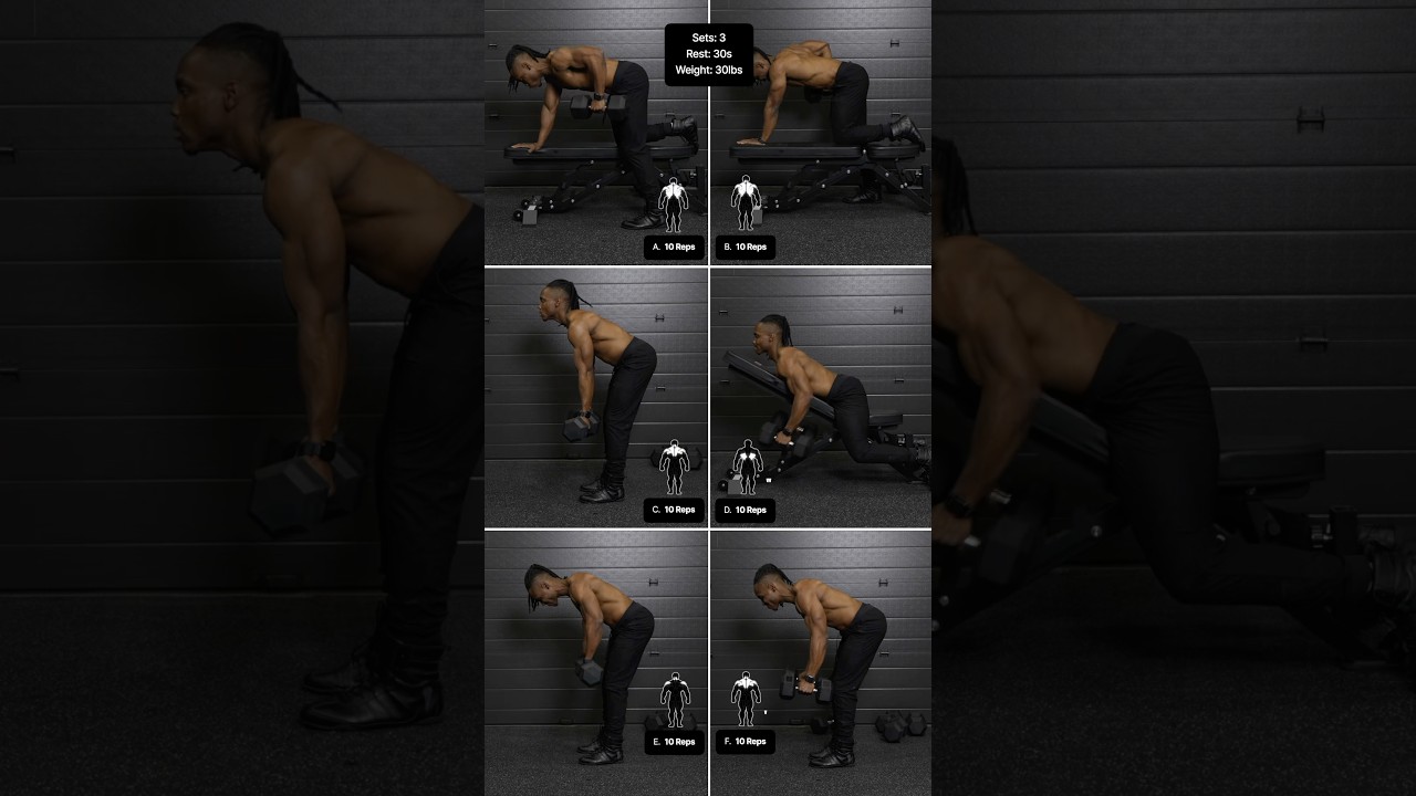 BACK day is in session! (dumbbells + bench)