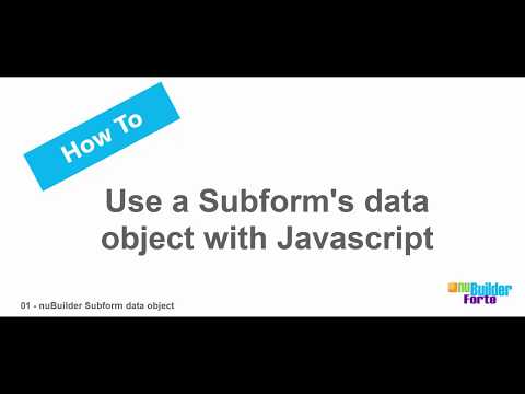 01 Subform Data Object With Javascript