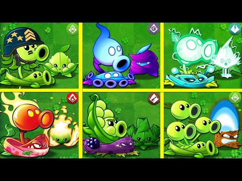 Random 6 Team PEA & MINT & VINE Battlez - Who Will Win? - PvZ 2 Team Plant vs Team Plant