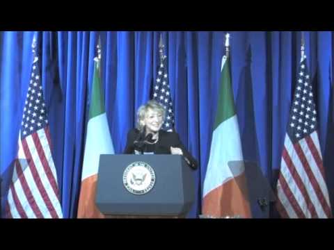 Patricia Harty and Sean Reidy deliver remarks at 2013 Irish America Hall of Fame