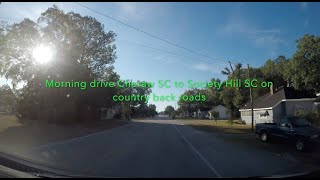 SOUTH CAROLINA BACKROADS - Morning drive Cheraw SC to Society Hill SC on country backroads - ASMR