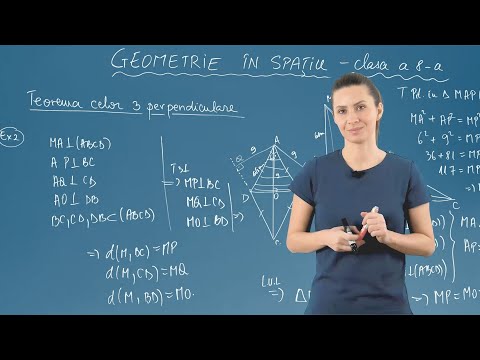 Teorema celor trei perpendiculare –Aplicații în calculul distanţelor - Clasa a VIII-a