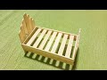 How To Make a Bed With Ice cream Popsicle Stick || DIY Popsicle Stick Furniture Tutorial