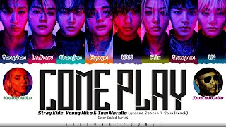 Stray Kids &amp; Young Miko &#39;Come Play&#39; Lyrics [Arcane Season 2 OST] Color Coded Lyrics Han_Rom_Esp_Eng
