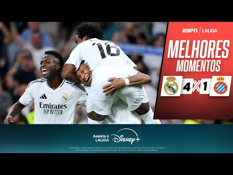 Gols e lances de Real Madrid x Espanyol