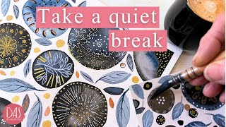 Gentle NO-PRESSURE Watercolor Tutorial | Let’s Take a Quiet Break for Ourselves