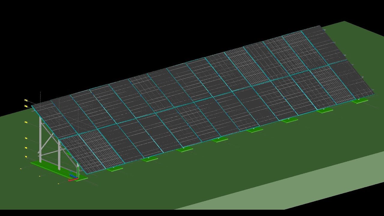 Solar Energy Construction 2x15 Table 3D Model