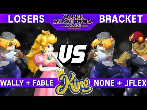 Smash Melee - Wally + Fable (Peach / Sheik) vs n0ne + Jflex (Sheik / Falcon) - King Losers
