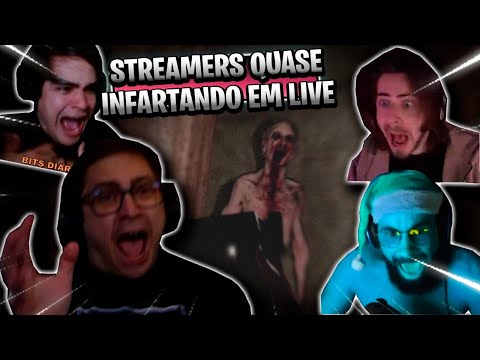 STREAMERS QUE QUASE INFARTARAM JOGANDO JOGOS DE TERROR  -  SUSTOS ENGRAÇADOS #01
