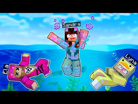 MINECRAFT BUT THE WATER RISES EVERY MINUTE WITH ELA AND SANDRA