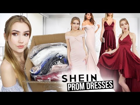 TRYING ON SHEIN PROM DRESSES!! *Success...kinda*