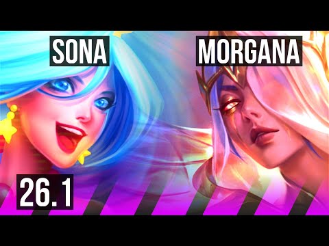 SONA & Miss Fortune vs MORGANA & Vladimir (SUP) | 22K damage | EUNE Master | 26.1