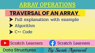 Array Traversal Program|Array Traversal Algorithm and Code in C++|Array Operation-Traversal