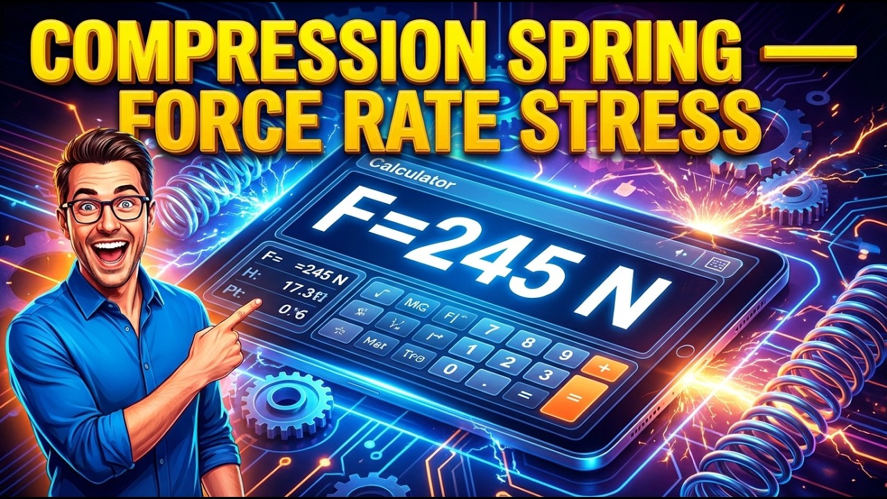 Compression Spring Calculator — Force Rate Stress