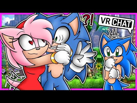 Movie Sonic Meets Amy Rose In VR CHAT!! (Ft. Modern Sonic)