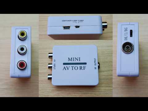 Part of a video titled How to Use a mini AV to RF converter and why you need it - YouTube