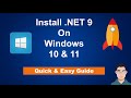 How To Install DOTNET 9 SDK On Windows 11 NET Runtime ASP NET Core NET Desktop Runtime