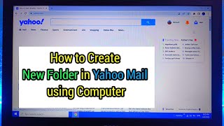 How to create new folder in Yahoo Mail using Computer