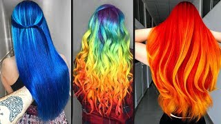 Top 10 Amazing Hair Color Transformation For Long Hair!Rainbow Hairstyle Tutorials Compilations