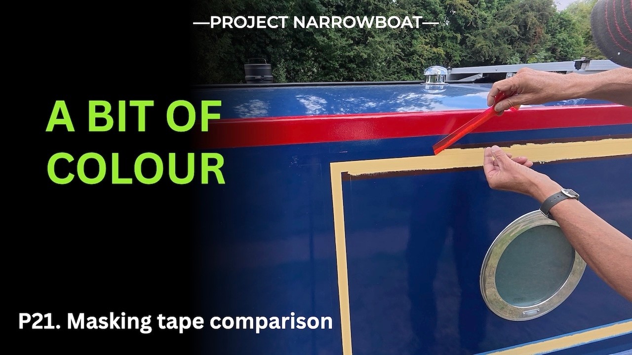 Narrowboat colour painting used up SO much tape!
