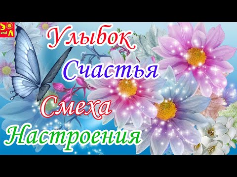 Улыбок, Счастья, Смеха, Настроения! Желаю счастья много - много.. Музыкальная Открытка Пожелание!