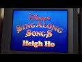 Closing To Disney Sing Along Songs Heigh Ho 1991 VHS