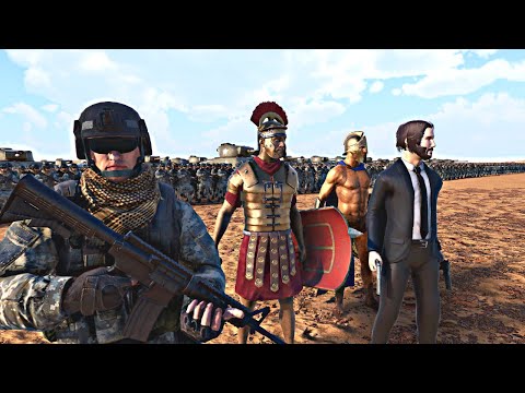 3 GREAT GENERALS ATTACKED BY 2,000,000 ORC ARMY - Epic Battle Simulator 2 - UEBS 2