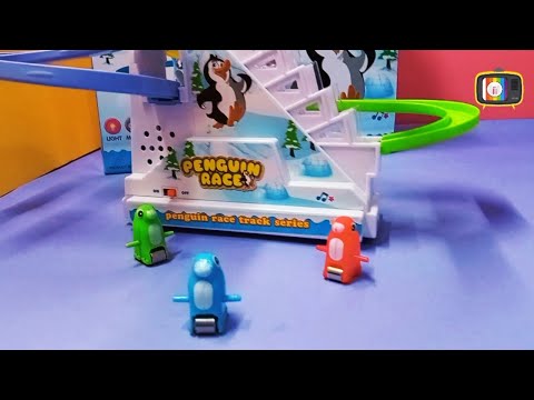 Unboxing Classic Penguin Race Game Toy | Watch These Penguins Racing With Each Other