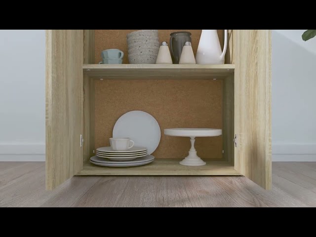 Video Teaser für 800732 vidaXL Sideboard Sonoma Oak 60x30x75 cm Engineered Wood