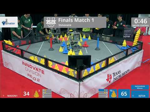 2018 VEXU Innovate Finals 1 - MASON1 vs XJTU4 - 58 to 100