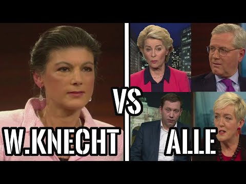 Sahra Wagenknecht gegen Alle bei Anne Will (ARD, 20.2.22): Krieg mit Russland unausweichlich?