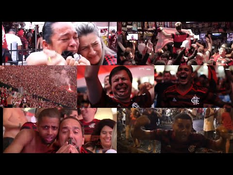 As melhores reações da torcida do Flamengo com a final da Libertadores Flamengo x River Plate (Pt 2)