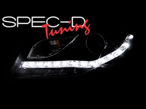 SPECDTUNING DEMO VIDEO: 2006-2008 AUDI A4 LED PROJECTOR HEADLIGHTS