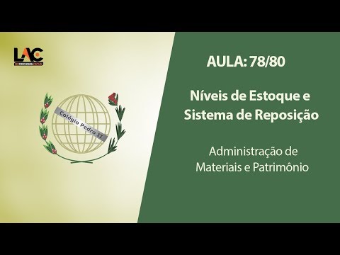 Aulas Grátis Colégio Pedro II - 78/80 - Administração de Materiais - Níveis de Estoque e Sistema