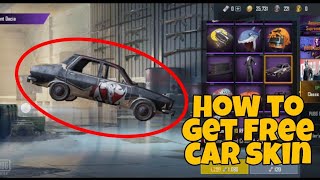 How to get free car skin in pubg