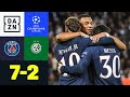 Star Trio Zaubert Bei Kantersieg PSG Maccabi Haifa 7 2 UEFA Champions League DAZN Highlights